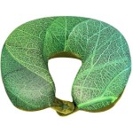 VIAGGI Green Leaf 3D Print U Shaped Memory Foam Travel Neck and Neck Pain Relief Comfortable Super Soft Orthopedic Cervical Pillows